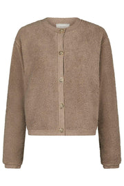 Limo Fluffy Knit Cardigan | Dark Sand | Strik fra Neo Noir