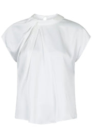 Fleur Drapy Satin Blouse | Off White | Bluse fra Neo Noir