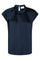 Fleur Drapy Satin Blouse | Navy | Bluse fra Neo Noir