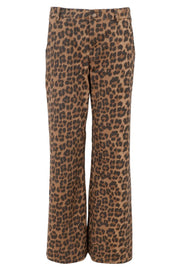 Abbie Box Stretch Pant | Leopard | Bukser fra Black Colour