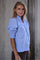 Diana Stripy Stone Blouse | Light Blue | Bluse fra Neo Noir