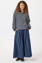 Yara Denim Long Skirt | Dark Blue | Nederdel fra Neo Noir