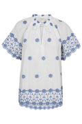 Iddi Blouse 206111 | Brilliant White W Deep Ultrama | Bluse fra Freequent