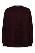 Maja Slit O-Neck Knit 32219 | Weinrot | Strickmode von Co'couture