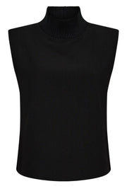VolaCC Rib Turtleneck Vest | Black | Vest fra Co'couture