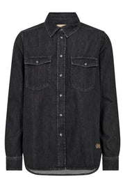 Natalie Denim Shirt | Grey | Skjorte fra Mos Mosh