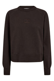 Eris Emb Sweat 47006 | Dark Brown | Sweatshirt fra Co'couture