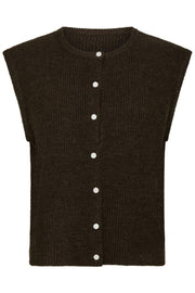 Everest Knit Vest | Brown | Strik fra Neo Noir
