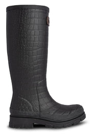 Le Croco Waterproof WL763 |  Black | Rubber Boots fra Woden