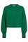 Coralie Crop Rib O-Knit 32140 | Green | Strik fra Co'couture