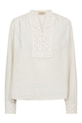 Evanda ls Blouse | Ecru | Bluse fra Mos Mosh – nedsat