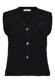 Milly Knit Vest 32131 | Black | Strik fra Co'couture