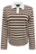 Polo Ls Bow Shirt | Brown Creme Bow Stripe | Bluse fra Liberté
