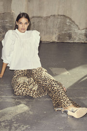 LeoCC Denim Panel Pant | Khaki | Bukser fra Co'Couture