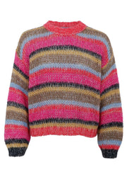 Milly Knit Jumper | Red Multi | Strik fra Black Colour