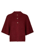 Benuta Fluffy Knit Cardigan | Dark Red | Strik fra Neo Noir – nedsat