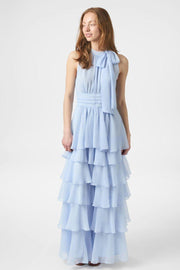 Marli Solid Chiffon Dress | Light Blue | Kjole fra Neo Noir