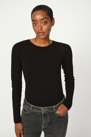 Bouch O-neck Knit | Black | Strik fra Mos Mosh