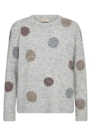 Louisa Pullover 202238 | Lgt Grey Ml w. Desert Taupe Ml | Strik fra Freequent