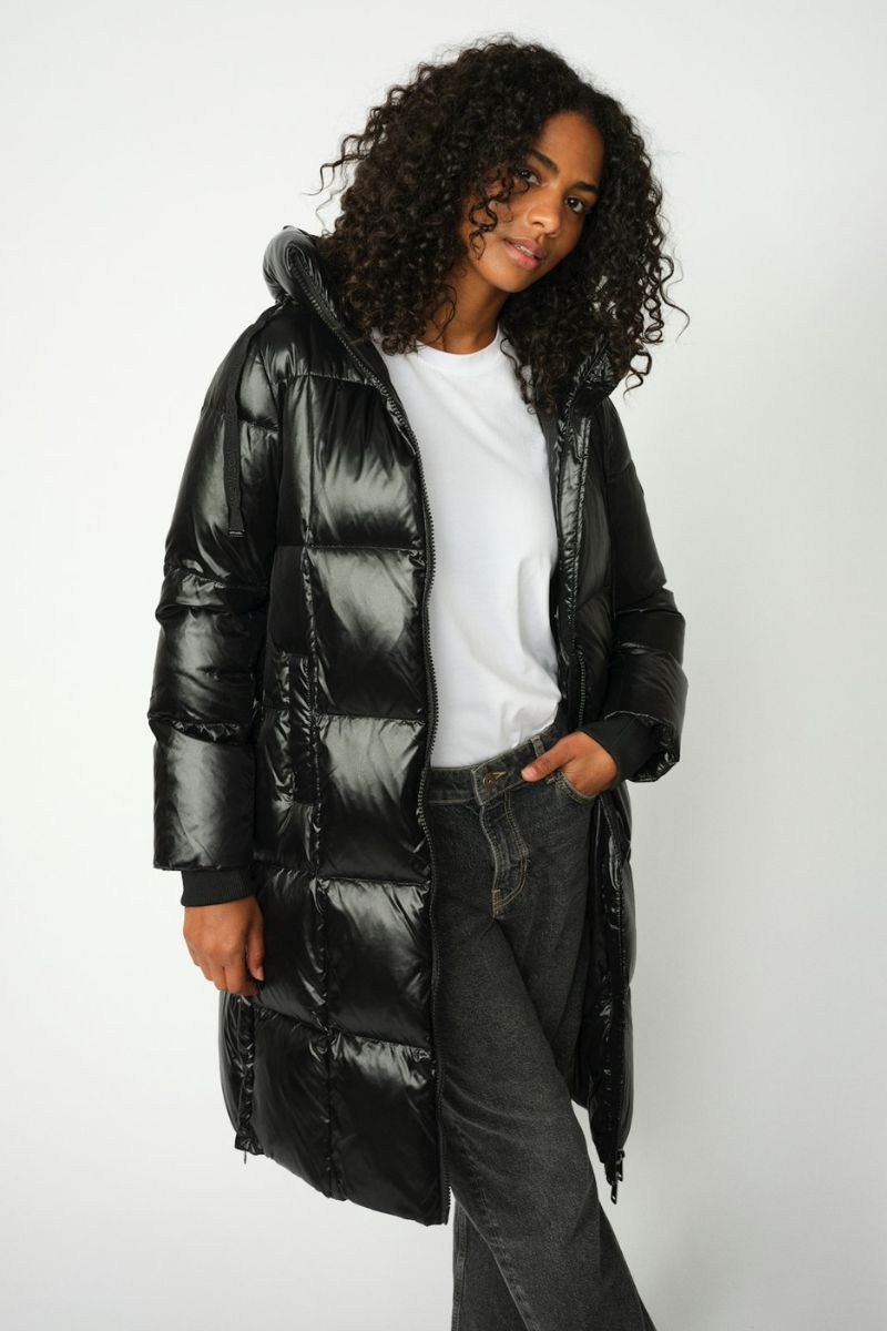 Mos Mosh Jakke | Black | MMNova Metallic Down Jacket – Lisen.dk