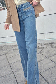 Colette Linpos Jeans Long | Blue | Jeans fra Mos Mosh