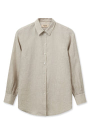 Karli Linen Shirt | Cement | Skjorte fra Mos Mosh