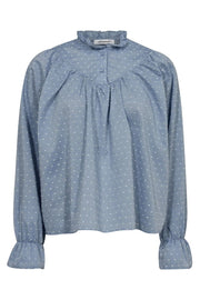 Emily Dot Blouse 35563 | Pale Blue | Skjorte fra Co'couture