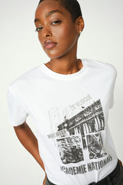 Livia O-SS Tee | White | T-shirt fra Mos Mosh