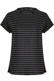 Alma Top | Dark Grey Black Stripe | Bluse fra Liberté