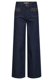 Colette Axelia Jeans Long | Dark Blue | Jeans fra Mos Mosh