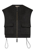 Elise Loisa Wool Vest | Phantom | Vest fra Mos Mosh – nedsat