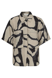 Natu Shirt 203924 | Oyster Gray w. Black | Skjorte fra Copenhagen Muse