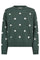 Flow Pullover 207518 | Dark Forest W. Star Off-White | Strik fra Freequent