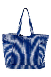 Ocean Vintage-Look Striped Beachbag | Ocean Stripe | Taske fra Black Colour