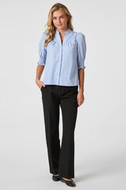 Diana B Stripe Stone Blouse | Light Blue | Bluse fra Neo Noir