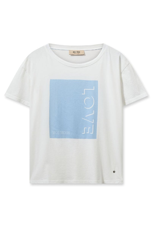 Costa O-SS Tee | Cashmere Blue | T-shirt fra Mos Mosh