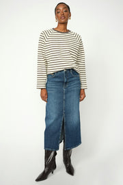 Mella Denim Skirt | Dark Blue | Nederdel fra Mos Mosh