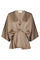 Rivina Heavy Sateen Blouse | Dark Taupe | Bluse fra Neo Noir