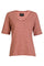 Ulla Ss Vneck Stripe Tshirt | Rose Dark Rose Stripe | T-Shirt fra Liberté