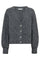 CoralieCC Button Rib Knit | Grey Melange | Strik fra Co'Couture