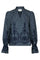 Amara Stripe Emb Blouse | Navy | Bluse fra Neo Noir