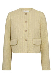 Yara Boucle Jacket 30356 | Pastel Yellow | Jakke fra Co'couture