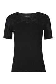 Lisa Ss Lace Blouse 2 | Black | Bluse fra Liberté