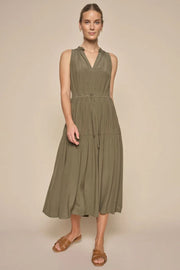 Sabri SL Solida Dress | Dusty Olive | Kjole fra Mos mosh