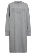Renzi O-LS Sweatdress | Grey Melange | Kjole fra Mos Mosh – nedsat
