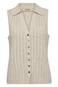 Rinja Marisol Line Knit Top | Ecru | Strik fra Mos Mosh – nedsat