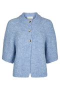 Benuta Fluffy Knit Cardigan | Dusty Blue | Strik fra Neo Noir