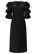 Winnie Vneck Dress | Black | Kjole fra Liberté