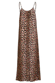 Alma Long Strap Dress | Lux Leo Red Heart | Kleid von Liberté