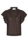 Vinsa S Voile Top | Dark Brown | Bluse fra Neo Noir